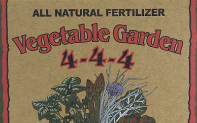 Down to Earth Organic Vegetable Garden Fertilizer